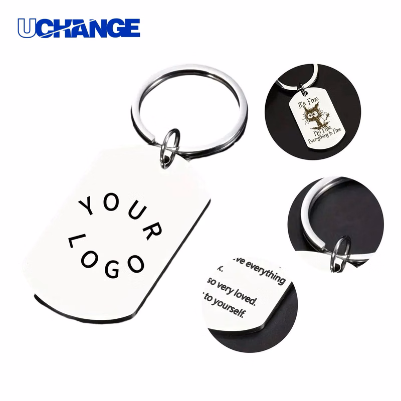 Stainless Steel Engraved Keychain Accessory for Custom Personalization