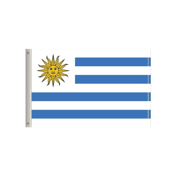National Flag, Uruguay, Double-Sided - 36"W x 24"H 1