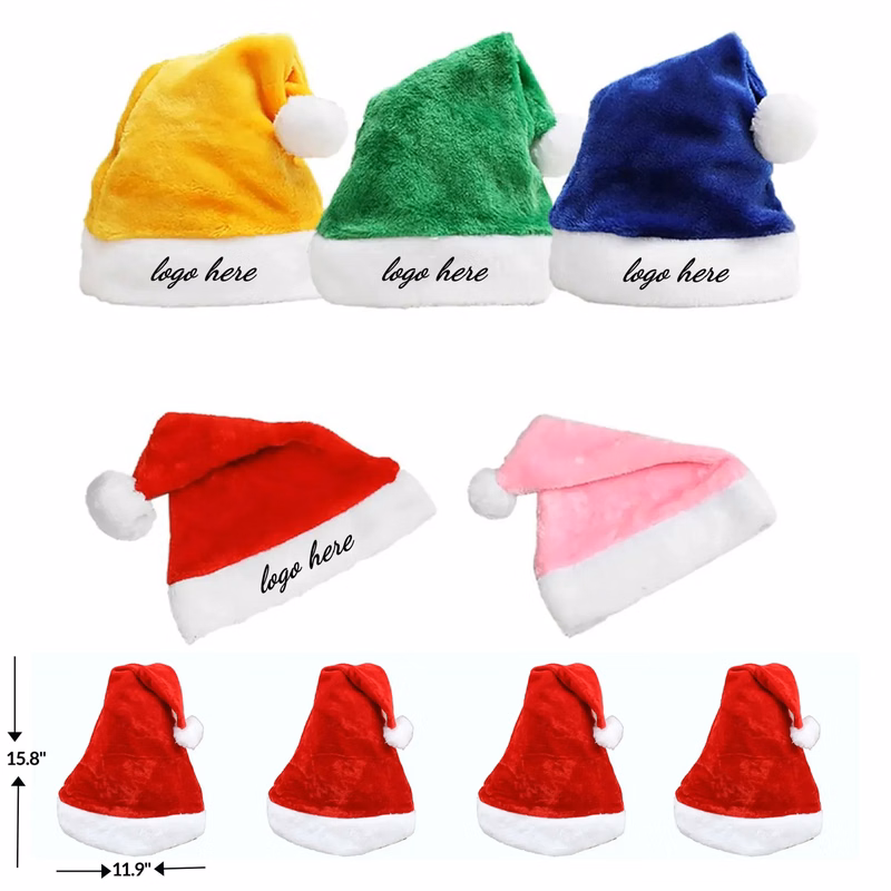 Plush Christmas Hat Santa Claus Cap MOQ50