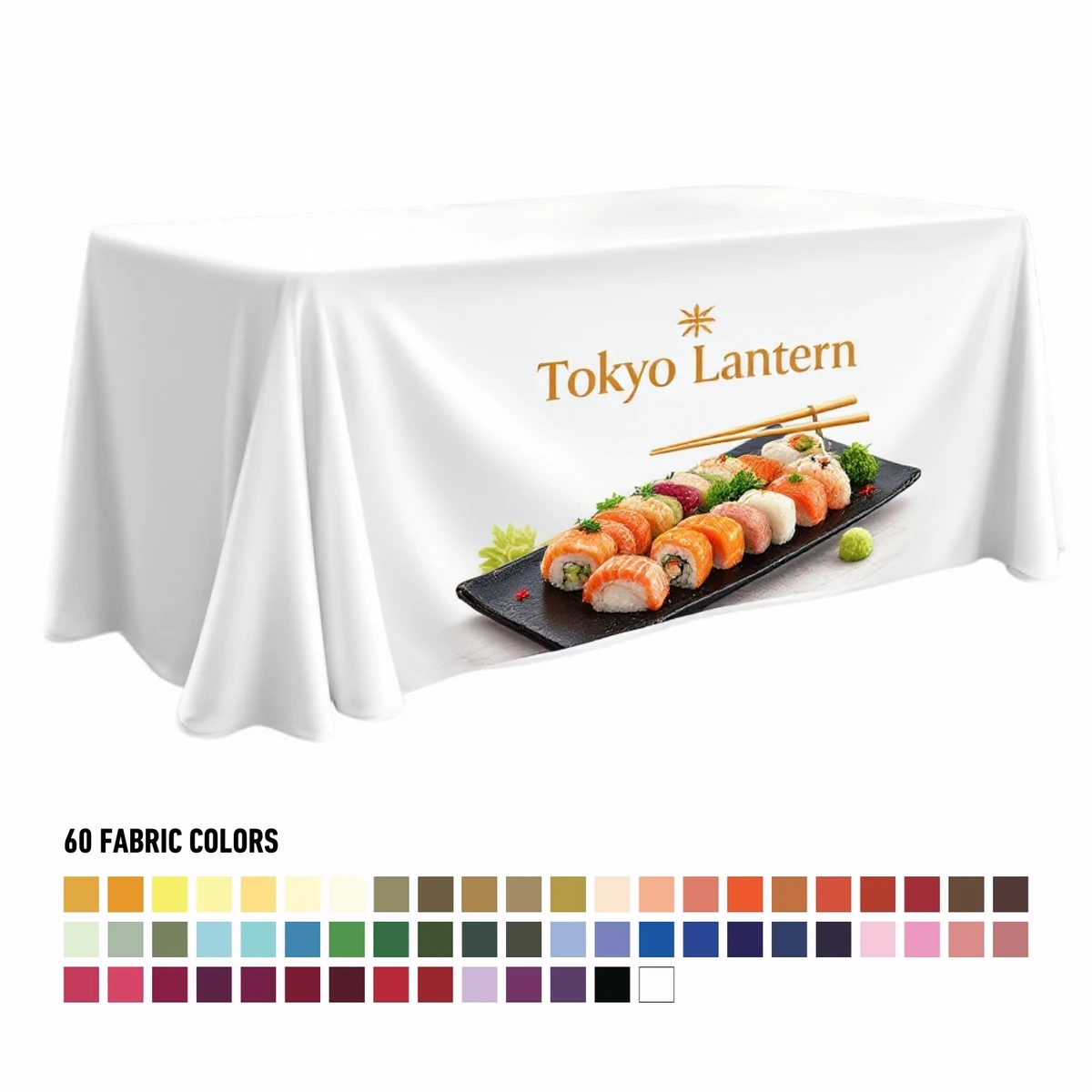 4' Table Throw, 30"W, Full Color Front Panel 1