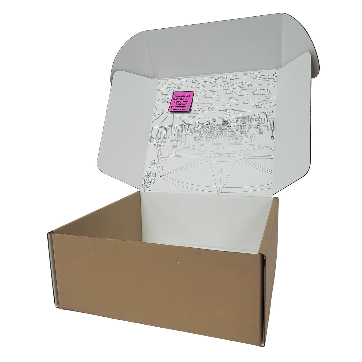 12" x 12" x 5" - B-Flute Outside Tuck Box 1