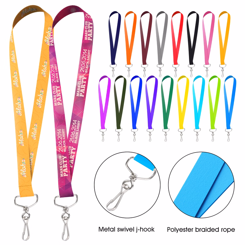 3/4" Dye-Sublimation Lanyard With J-Hook
