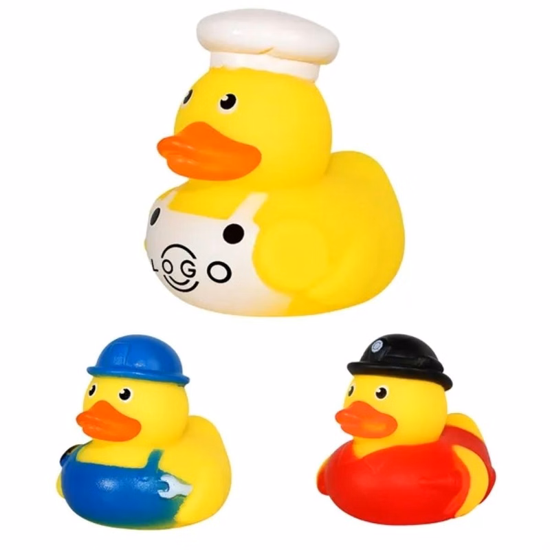 2'' Chef/Worker/Firefighter Rubber Duck