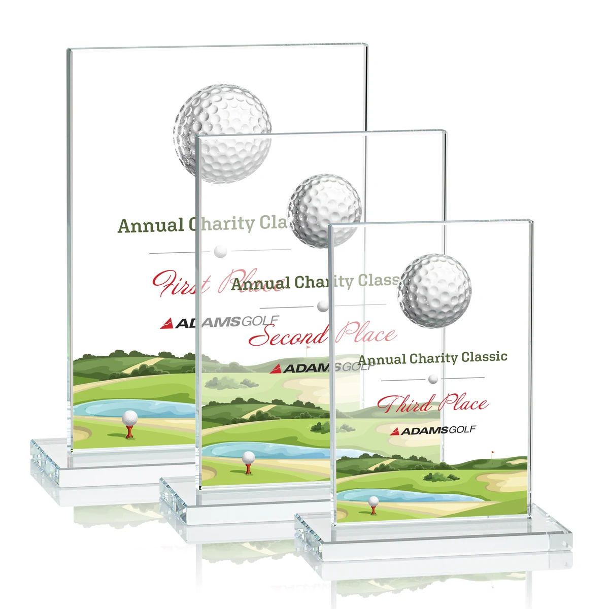 Cumberland VividPrint™ Golf Award - Clear 1