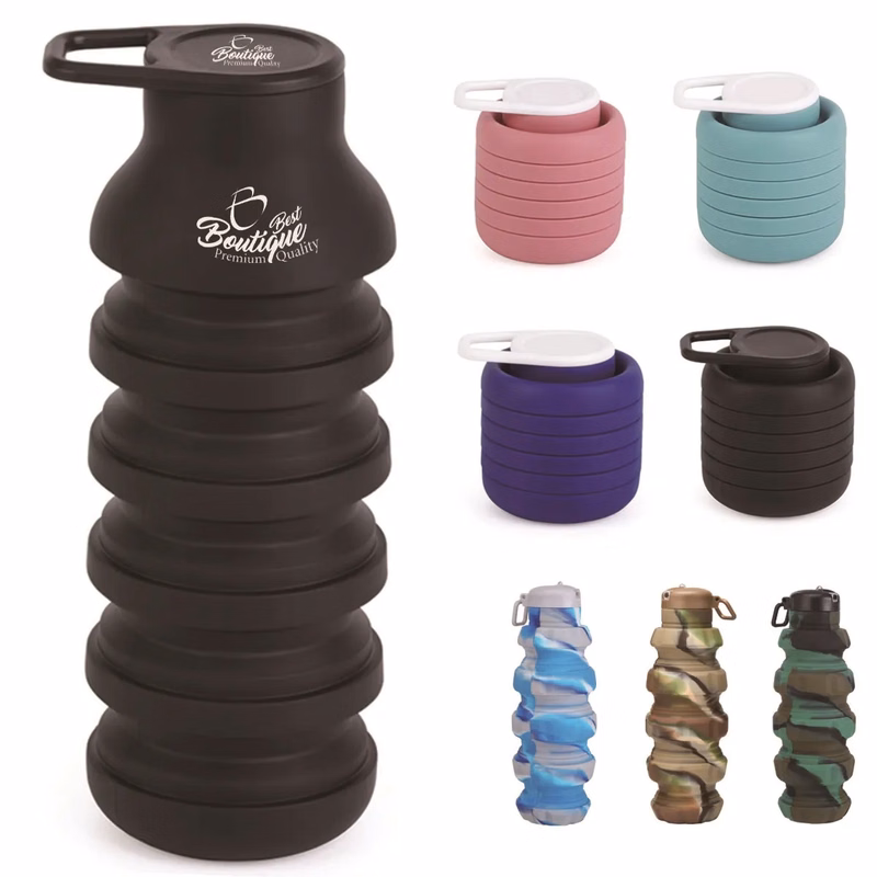 Foldable Silicone Reusable Portable Lightweight Water Bottle