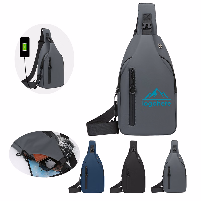 USB Charging Sling Chest Bag