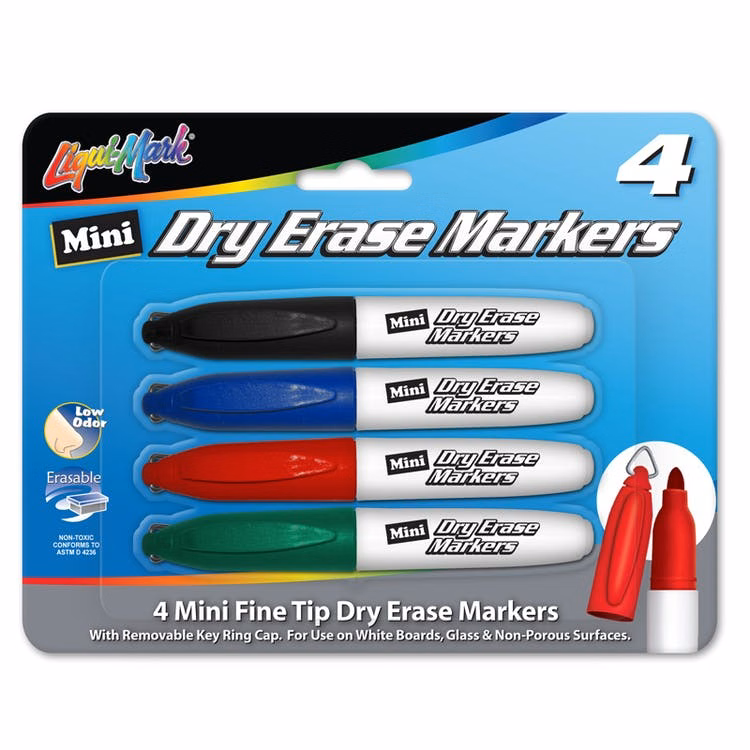 Mini Dry Erase Markers - Keychain Non-Toxic