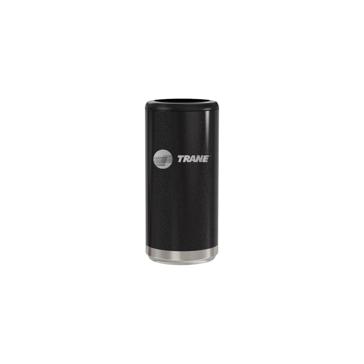 12 Oz. Glitter Black Maars Stainless Steel Skinny Can Cooler 1