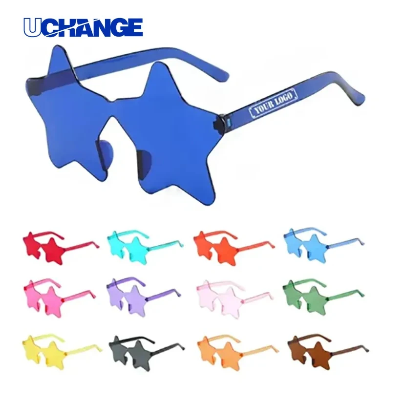 Star-Shaped Rimless Sunglasses Fashion Party & Festival Glasses 1