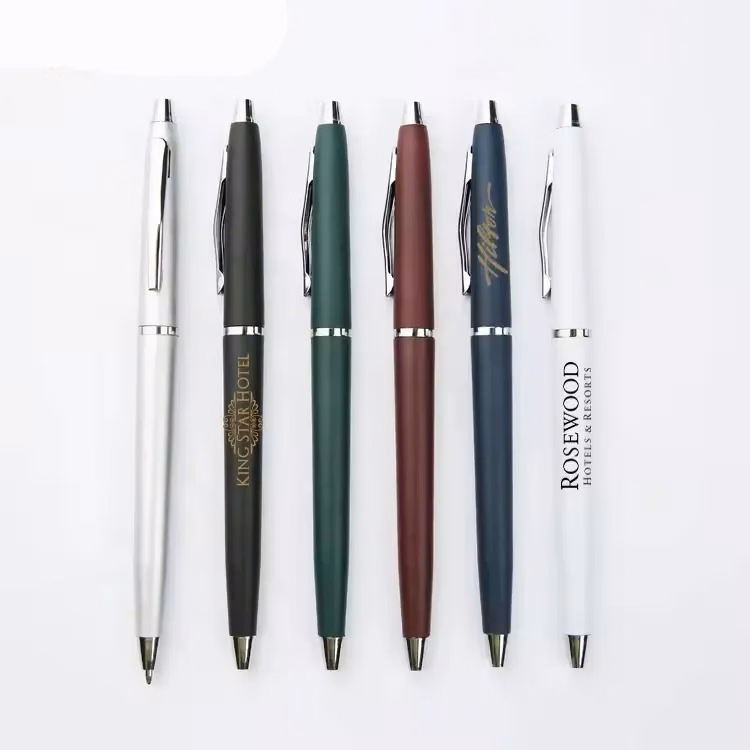 Plastic Slim Twist-Action Hotel Pen