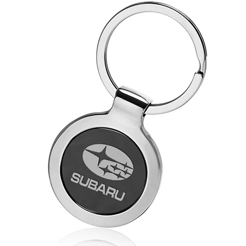 Round Two Tone Metal Keychain 1