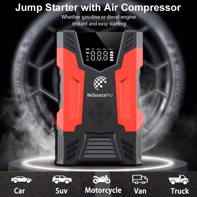 All in One Car Jump Starter with Air Pump