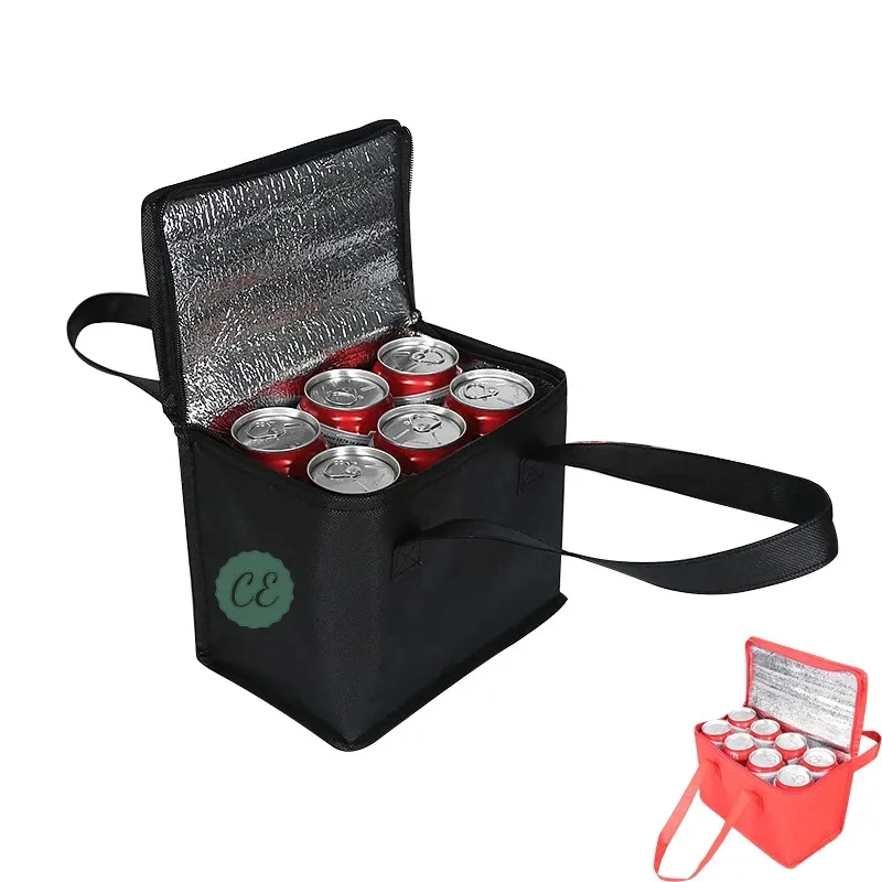6 Cans Insulated Reusable Grocery Cooler Bag 1