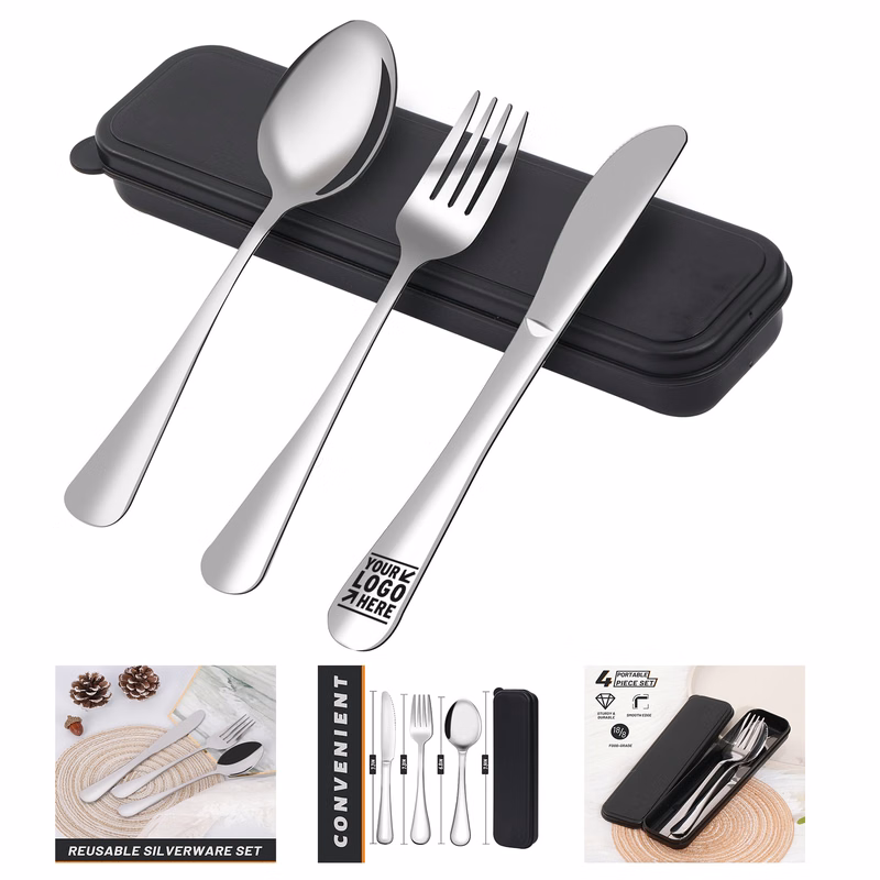 6.4 Oz 4 Pieces Travel Utensil Set