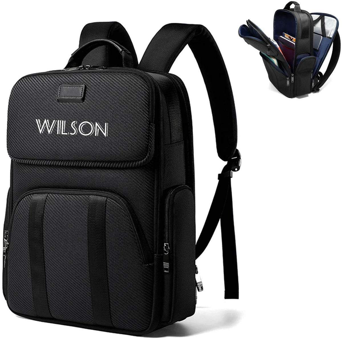 Oxford Men's Business Water-Repellent Laptop Backpack 1
