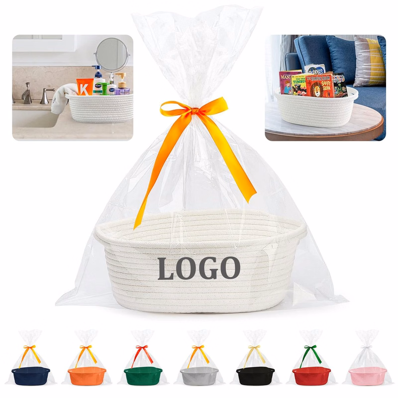 Small Woven Cotton Rope Basket