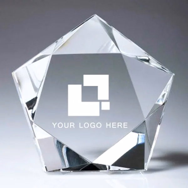Crystal 5 Sided Paperweight