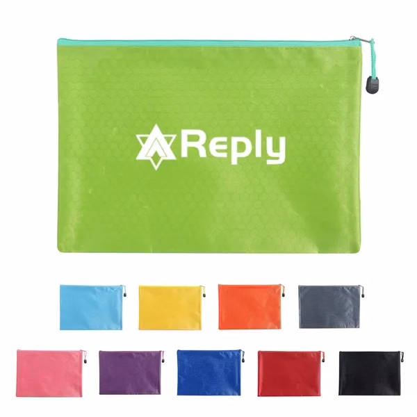 Custom Oxford 13" x 9.4" Zipper Pouch — Multi-Purpose Cosmetics and Document Organizer
