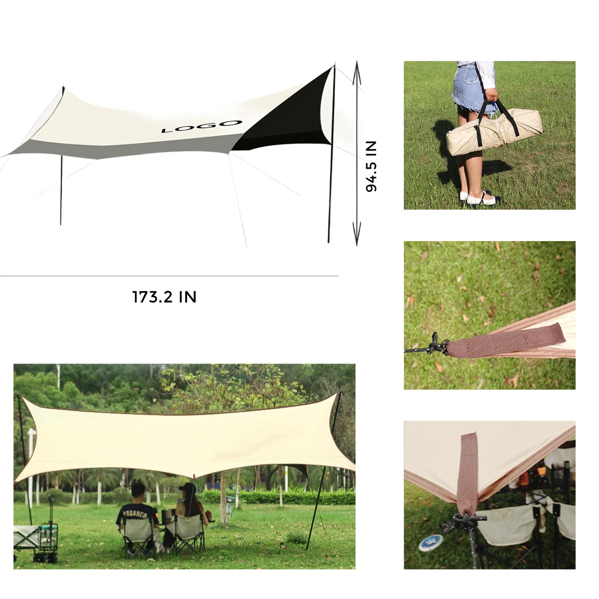 MOQ 1 PCS Spacious Outdoor Sunshade Canopy 1