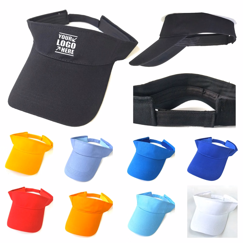 Cotton Visor Cap Travel Hats MOQ 10pcs