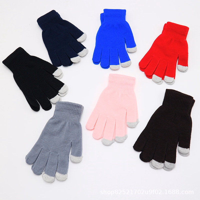 3 Finger Knit Touch Screen Gloves