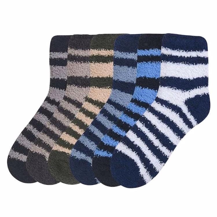 Women's Plush Socks - Assorted Stripes Size 9-11 3-Pack