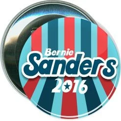 Sanders, Red and Blue Stripes, Political Button 1