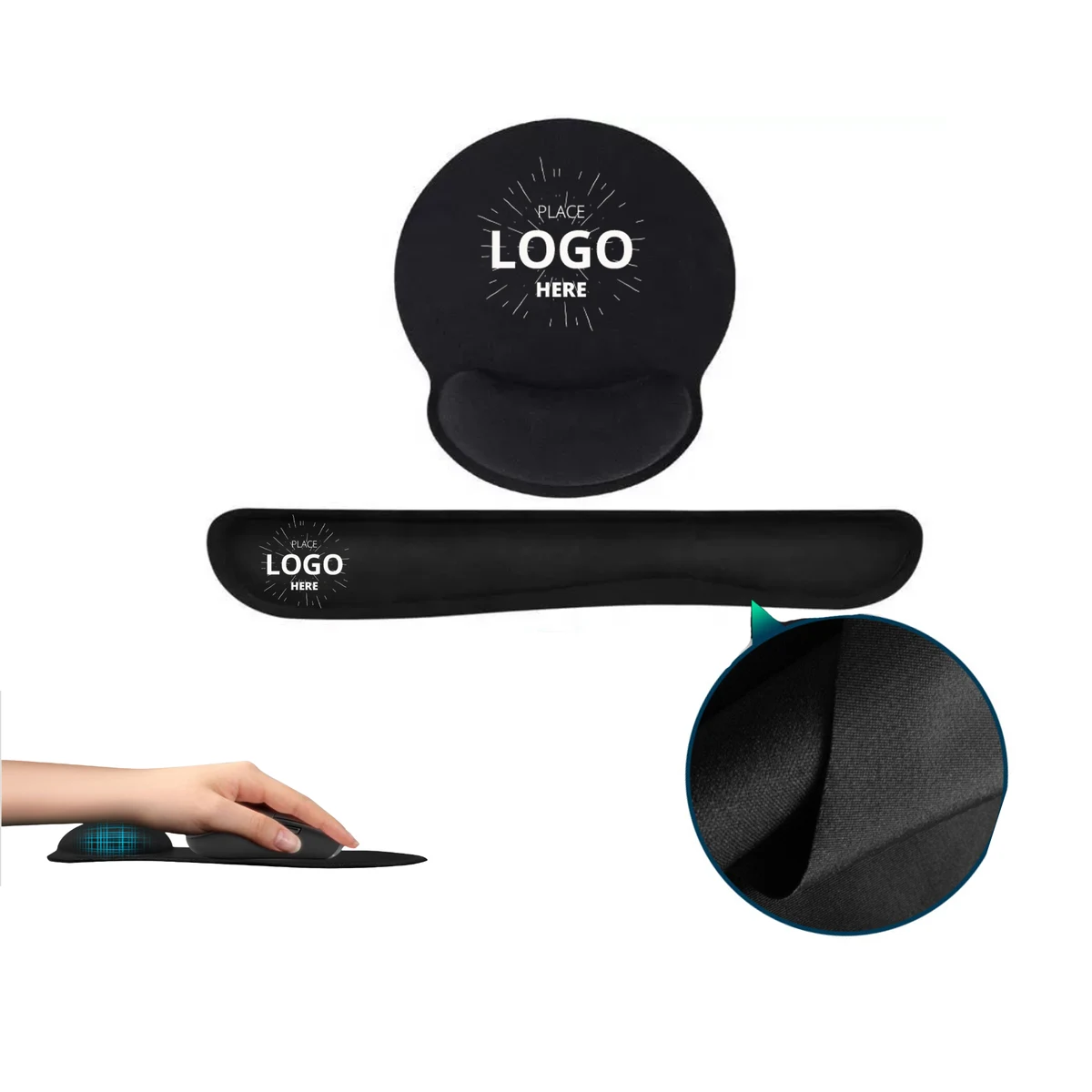 Memory Foam Wrist Rest Mouse Pads 1