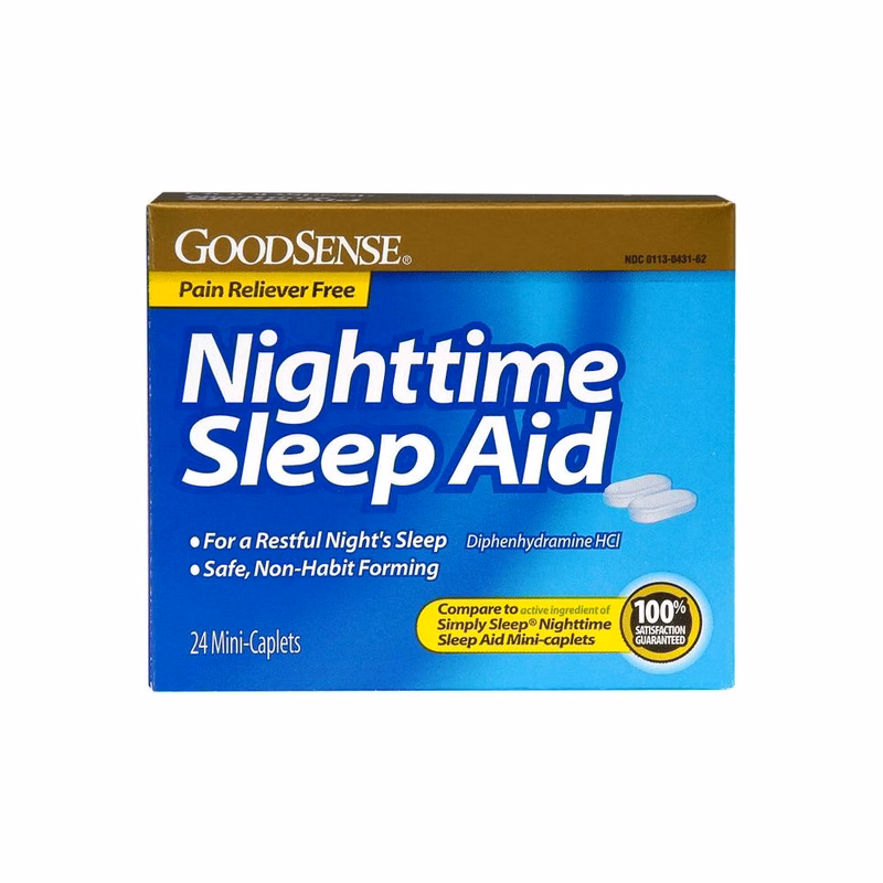 Nighttime Sleep Aid Caplets - 24 Pack
