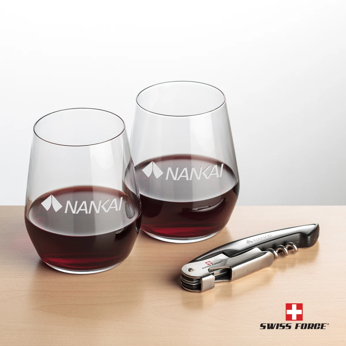 Swiss Force® Opener & Germain Stemless Wine 1