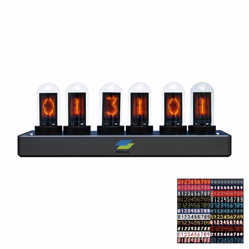 Ips Nixie Tube Digital Clock Electronic Calendar
