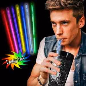 9" Supreme Glow Assorted Color Straws
