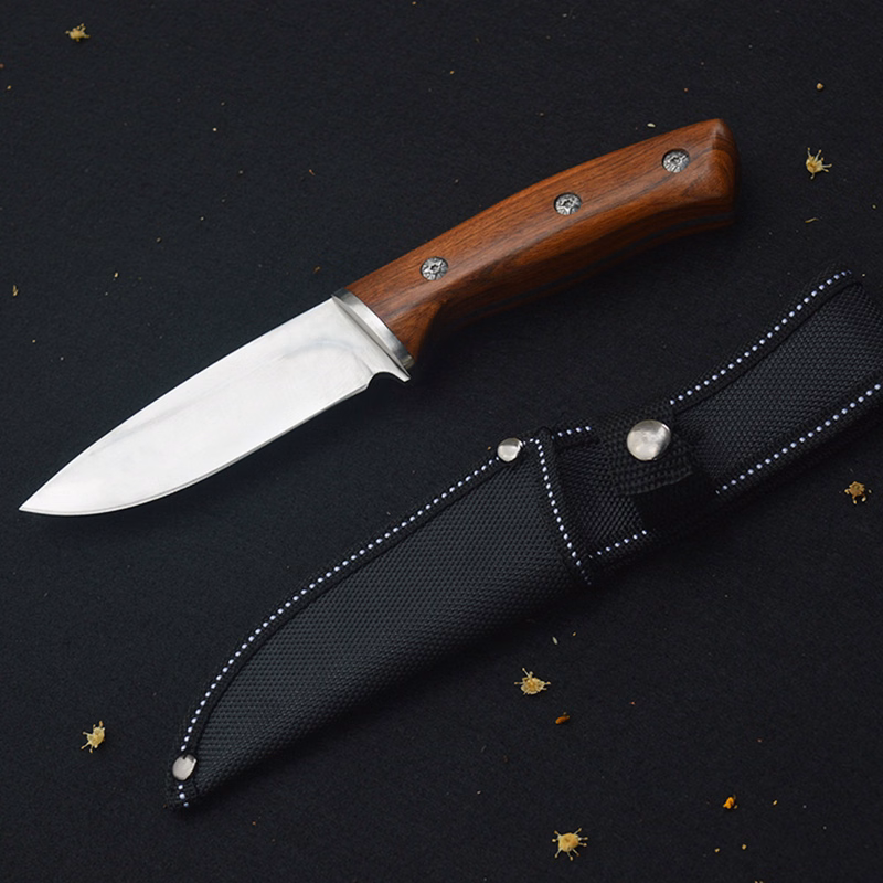 Steel Knife with Leather Sheath