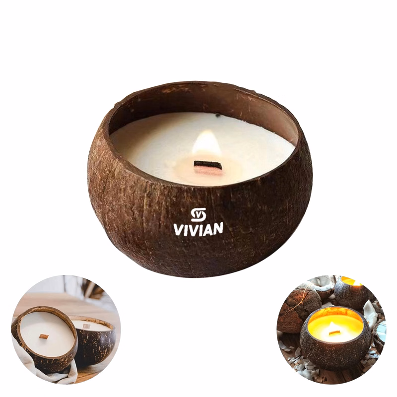 15 Oz. Soy Wax Scented Candle In Natrual Coconut Shell
