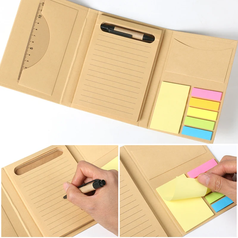 70Pages Kraft Pocket Journal Notebook Paper Sticky Notes 1