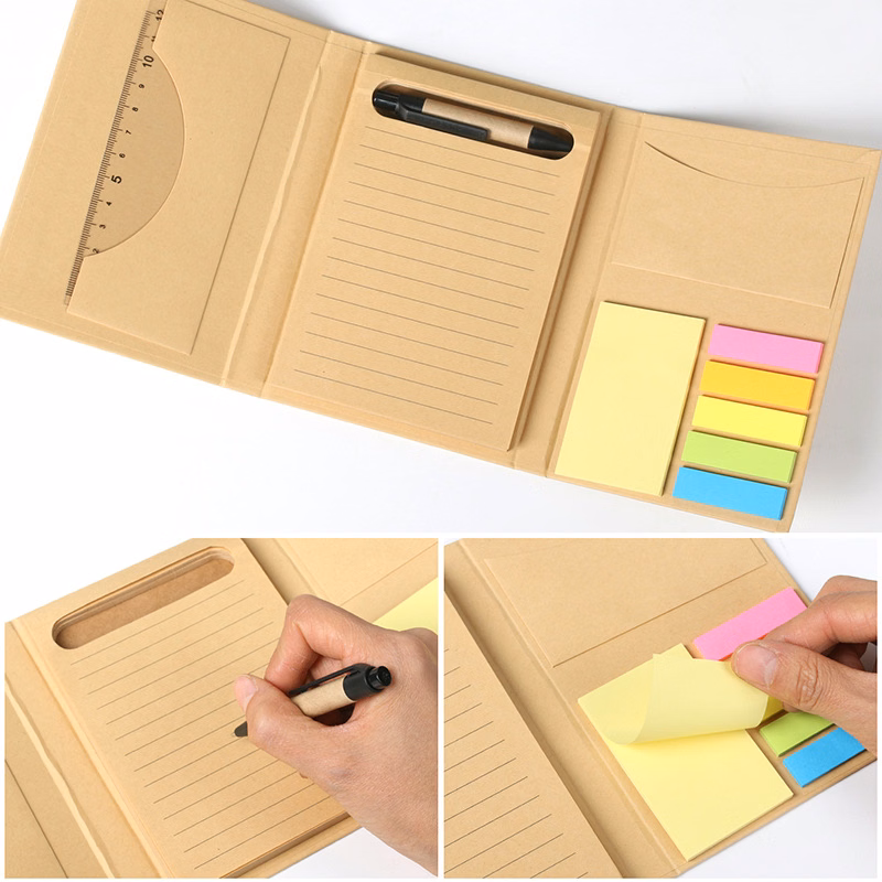 70Pages Kraft Pocket Journal Notebook Paper Sticky Notes