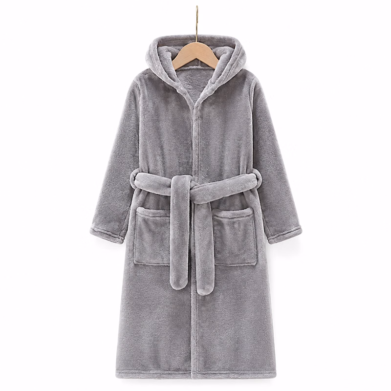 Flannel bathrobe