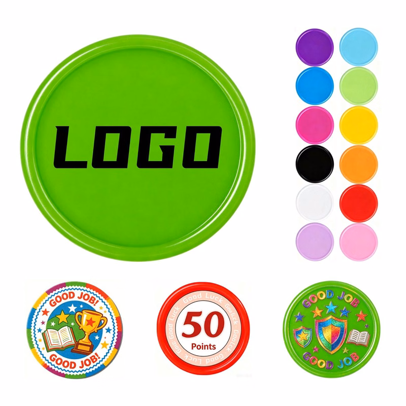 Custom Full Color Logo Reusable PP Game Tokens