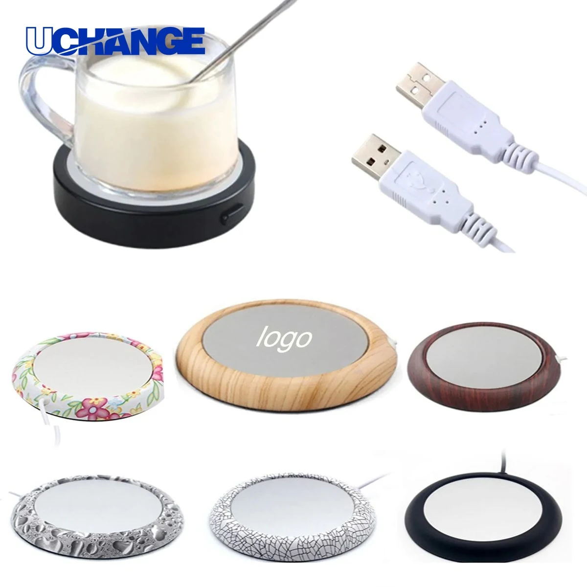 USB Heated Coaster with Metal Base for Office Desk Beverage Warming 1