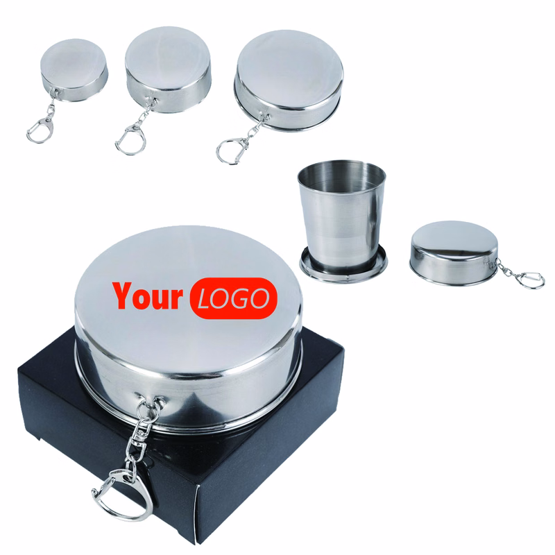 Stainless Steel Folding Telescopic cup Full Color