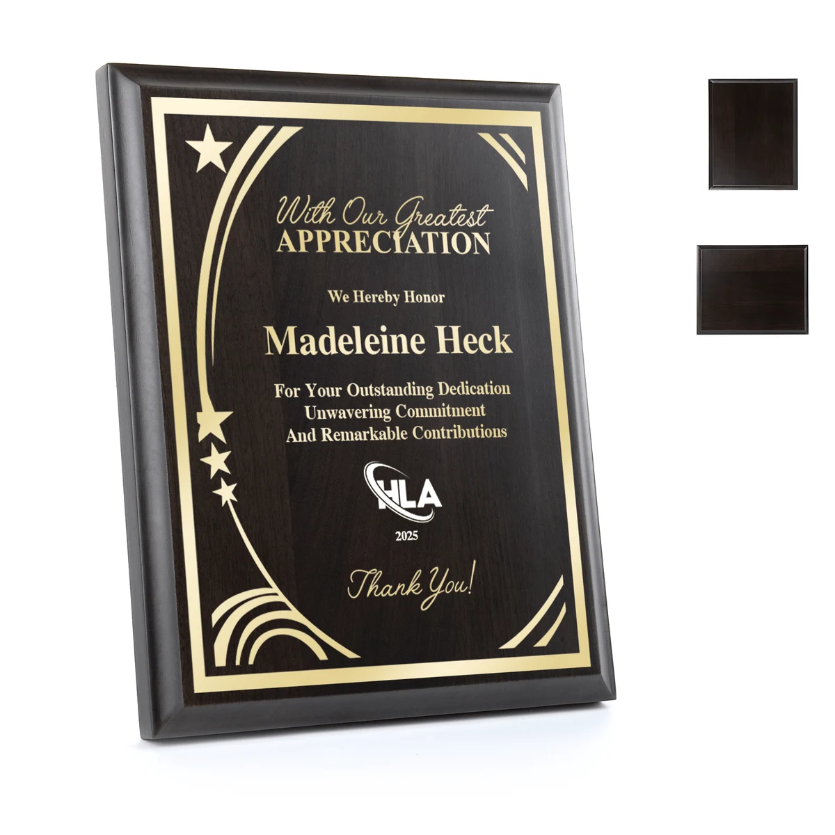 Custom Wood Plaque Award – Vertical & Horizontal 1