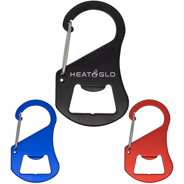 Custom 2.5in Aluminum Carabiner Bottle Opener Keychain — Multitasking Compact Accessory
