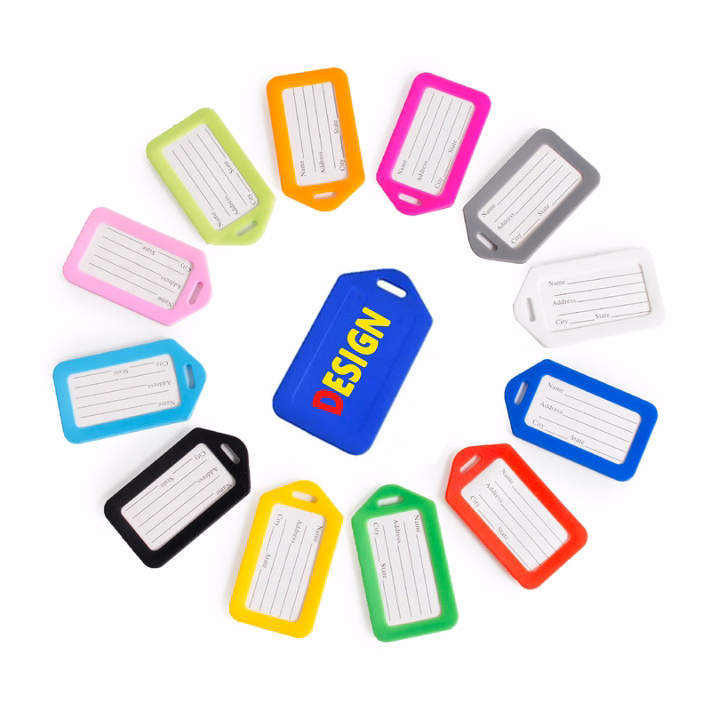 Plastic Luggage Tag with Lanyard