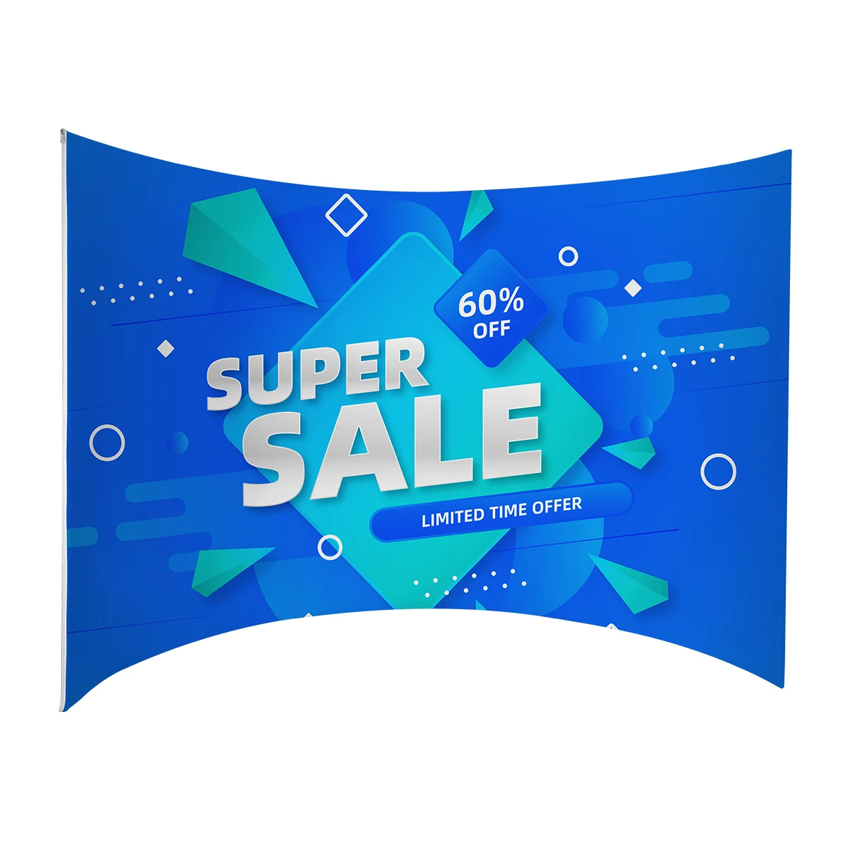 8ft C-Shaped Display Wall - Fabric Only - 2 Side Imprint 1