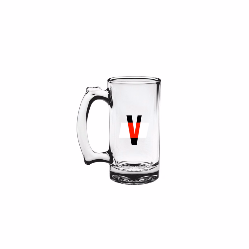 16oz Glass Beer Mugs w/ Handle