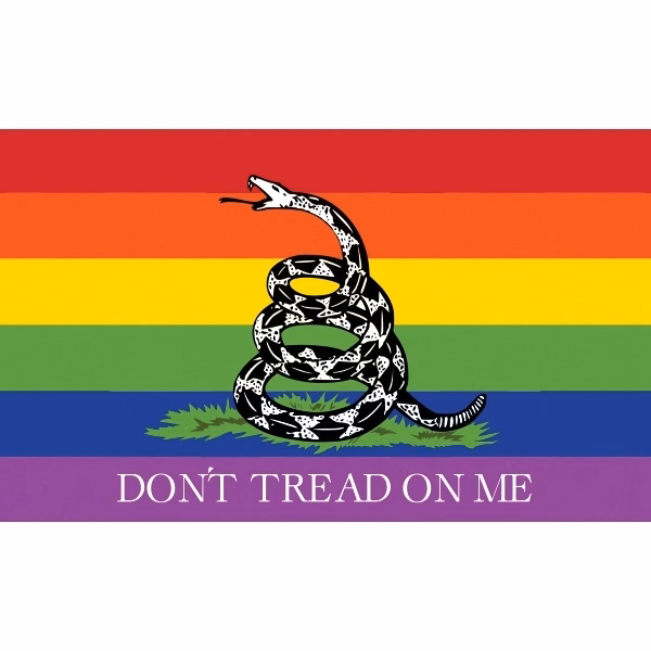 Don't Tread on Me Pride Motorcycle Flag