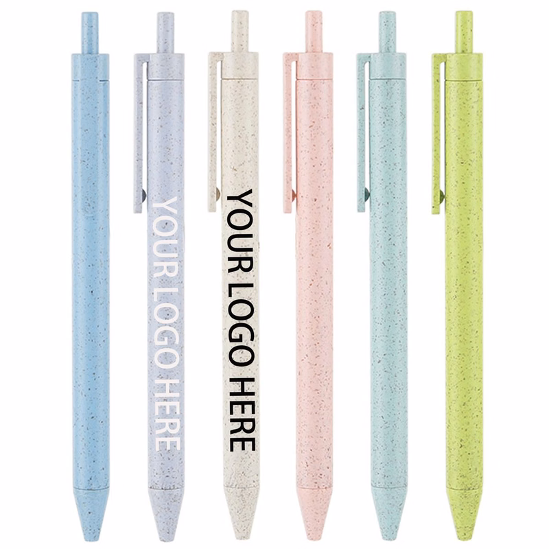 Biodegradable Wheat Straw Retractable Pen Office