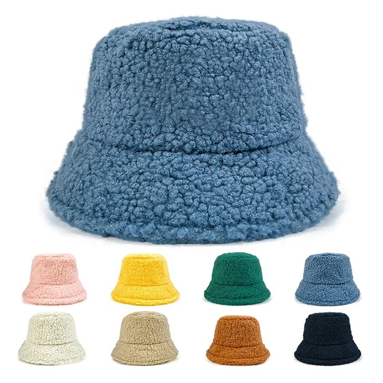 Ladies Lamb Wool Plush Hat 1