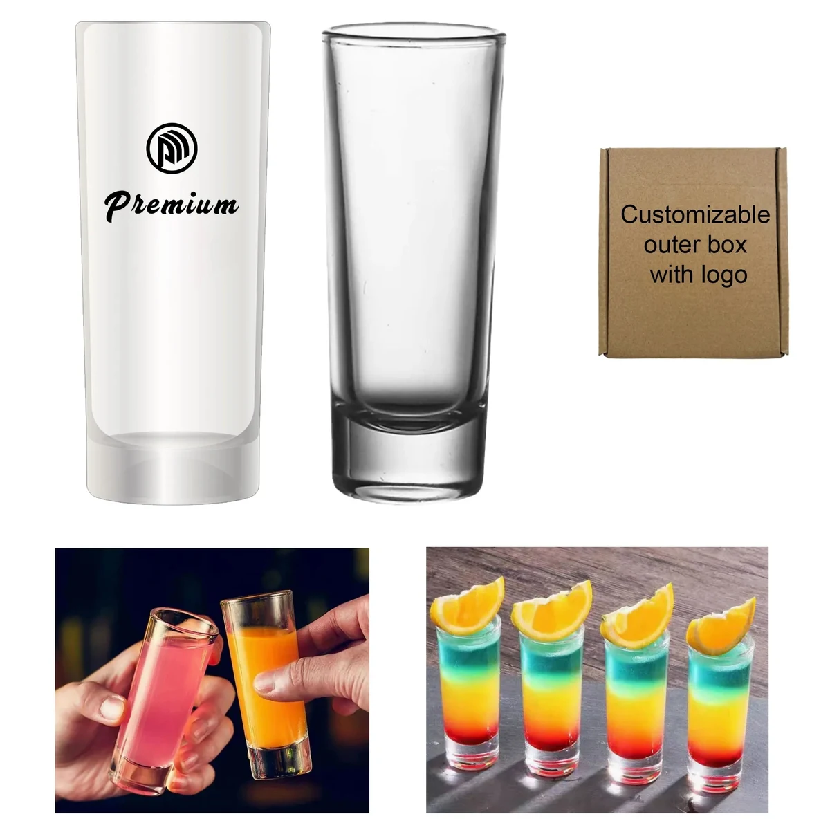 Full Color Tall 2 Oz. Shot Glasses 1