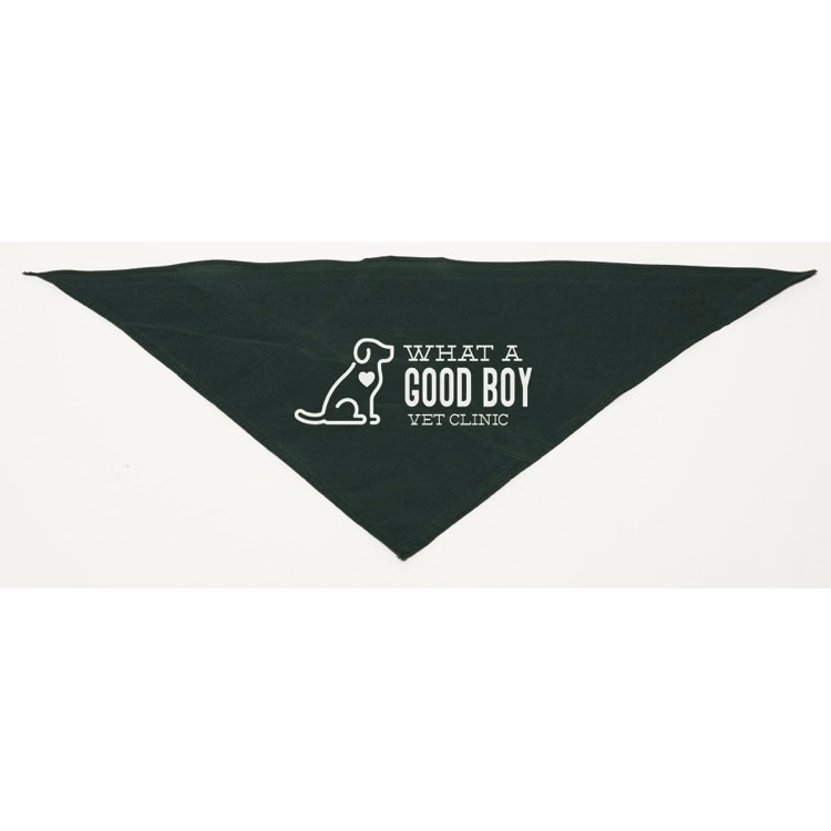 Personalized Small Dark Green Triangle Pet Bandana